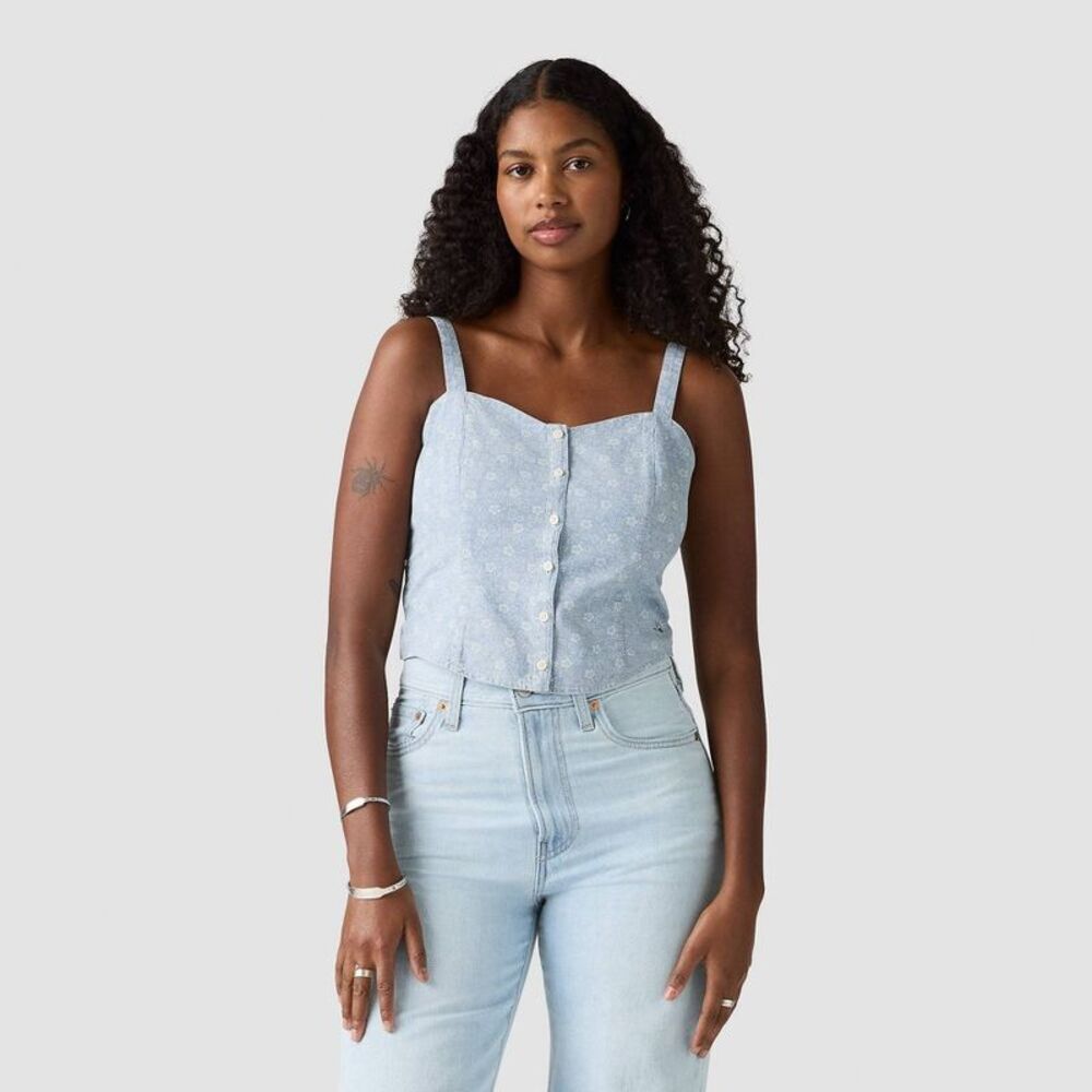 Levi's Women's Adore Bustier - Blue Indigo Floral S